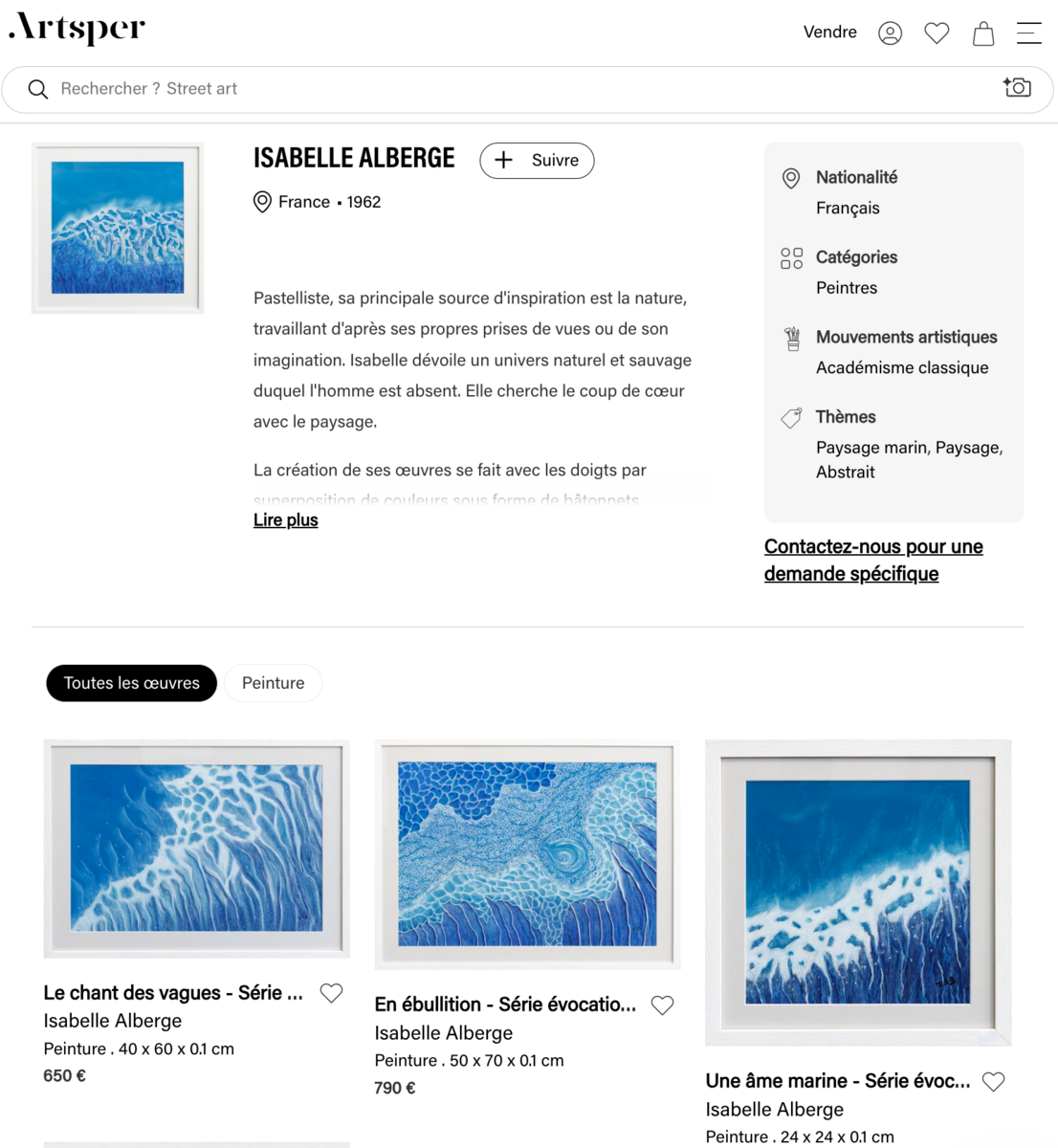 Artsper Isabelle Alberge